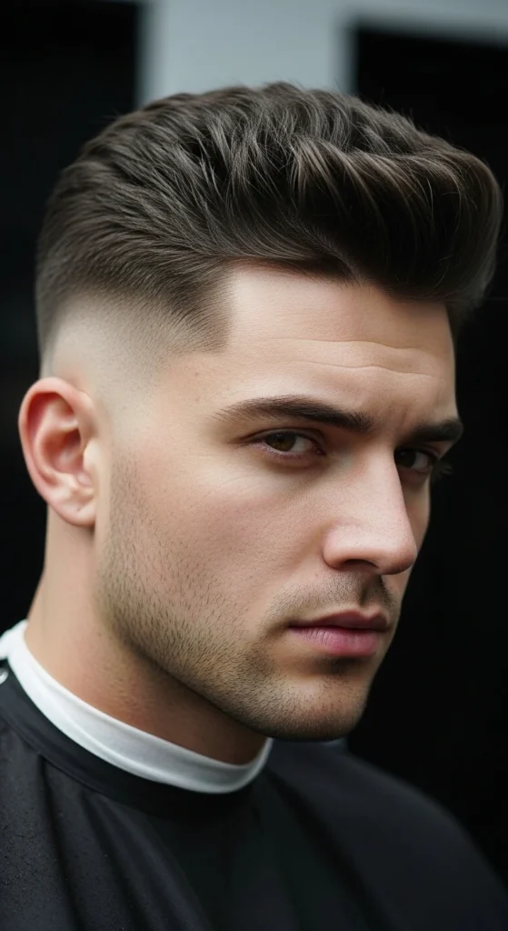 Thick Crew Cut with Skin Fade