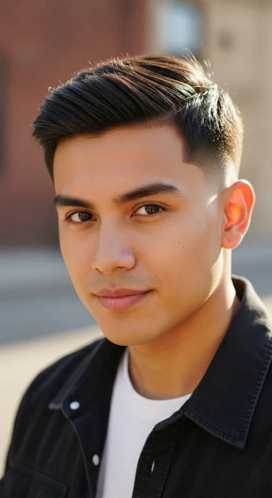 Two Block Straight Hair