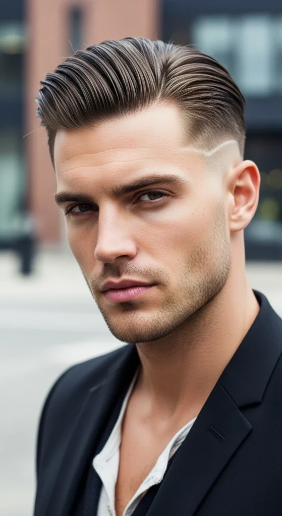 Undercut Slick Back Fade