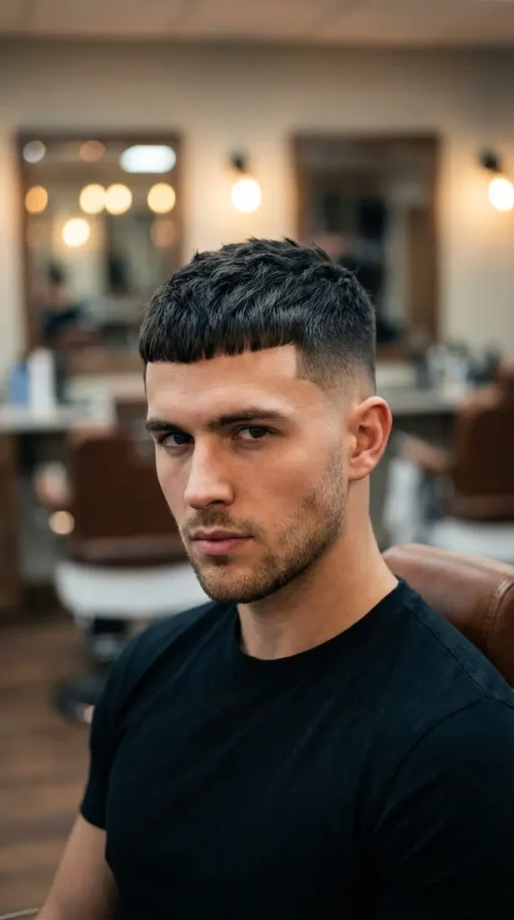 Short French Crop with Micro Fringe