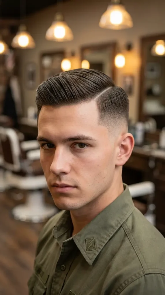 Military Comb Over Fade