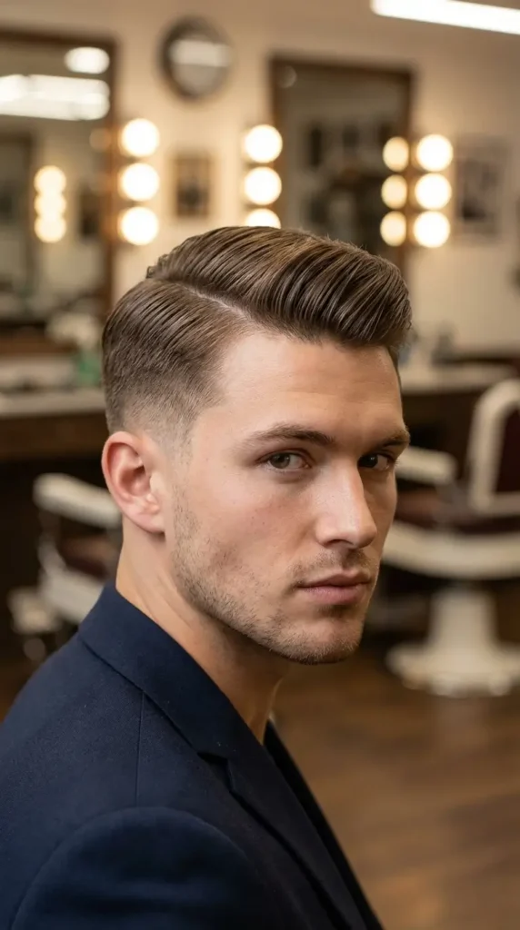 Ivy League Haircut Straight Hair