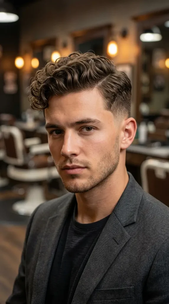 Curly Ivy League Haircut