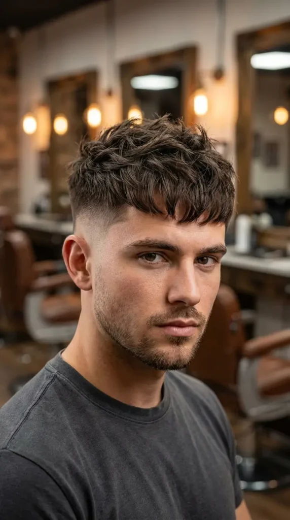 Layered French Crop + Low Fade