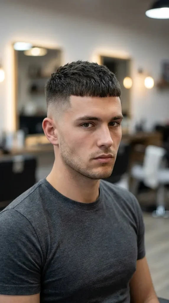 Cropped Fringe with Skin Fade
