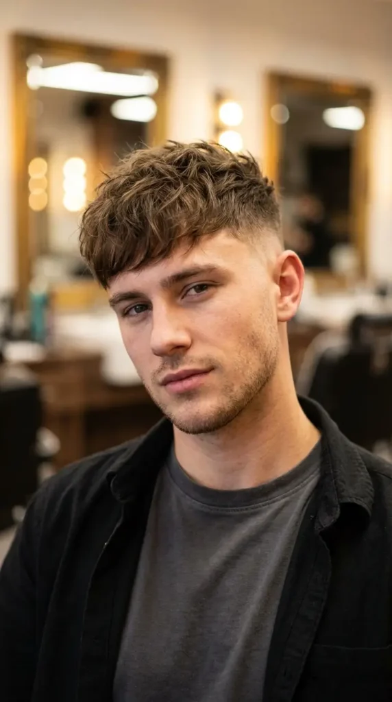 Messy Fringe High Fade