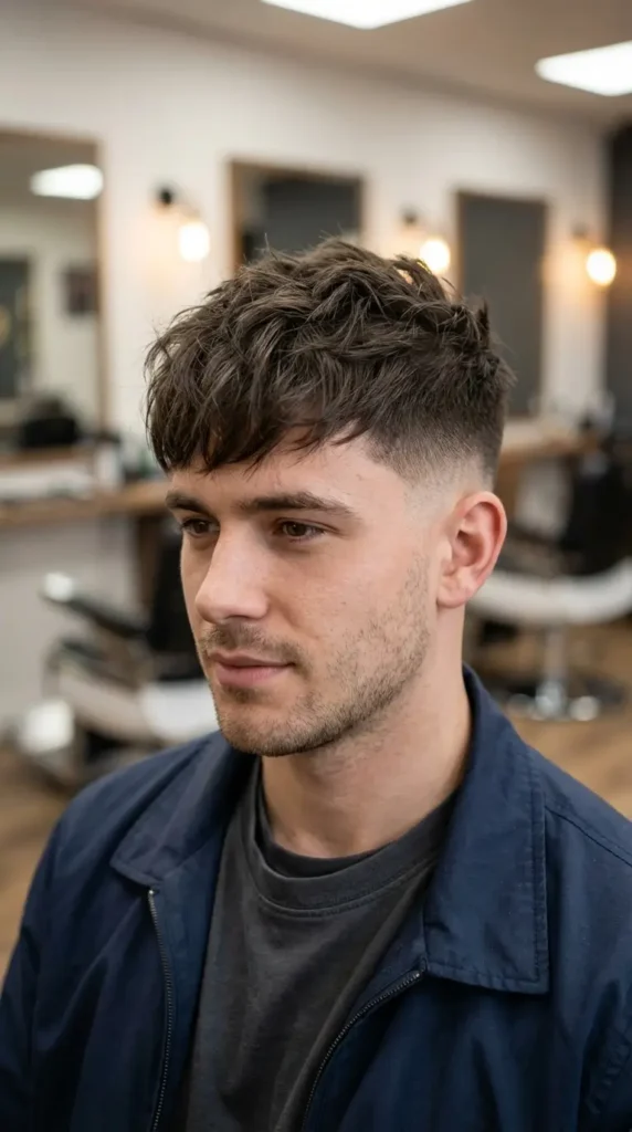 Messy Fringe Low Fade