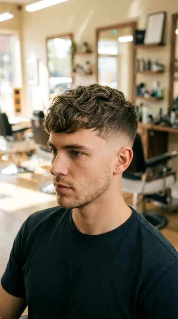 Wavy Fringe with Skin Fade