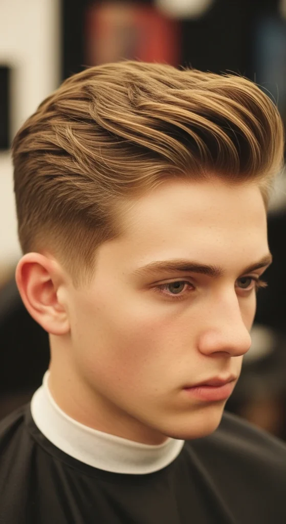 extured Quiff No Fade (Scissor Cut Natural Sides)