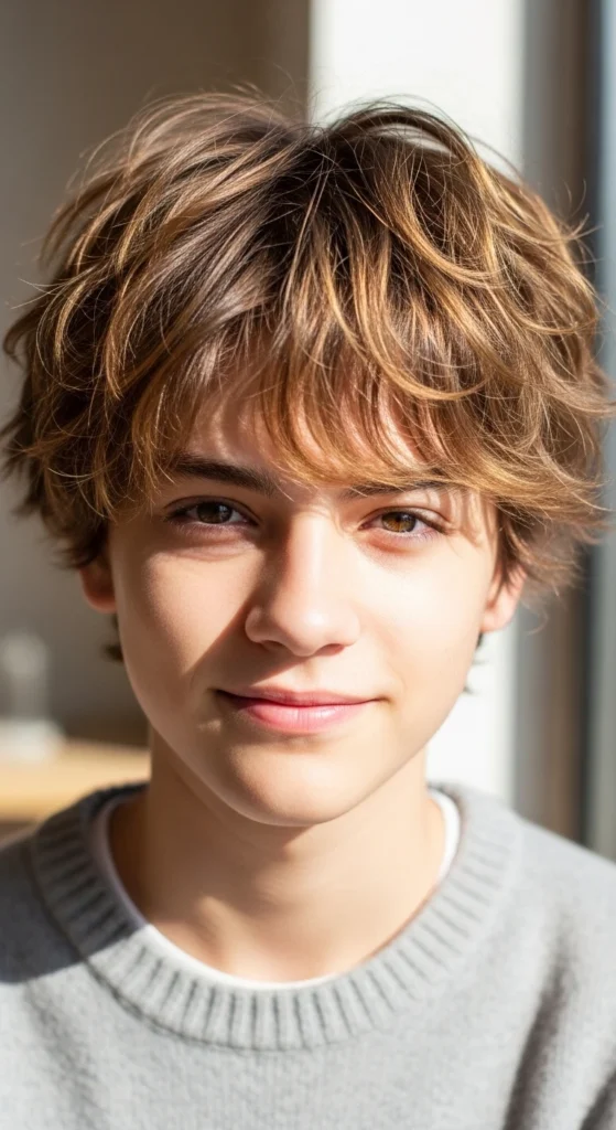 Blonde Fluffy Hair Boy