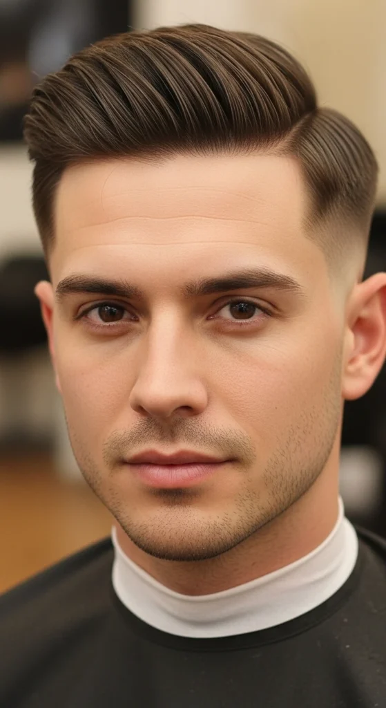 Blowout Low Taper Fade Straight Hair