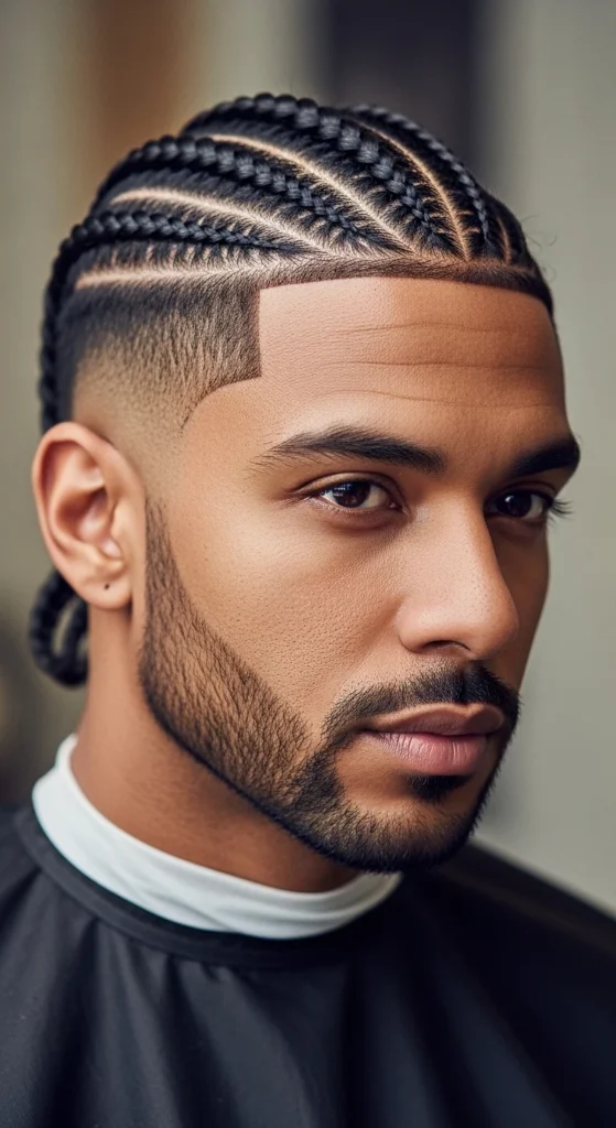 Braided Top with Drop Fade