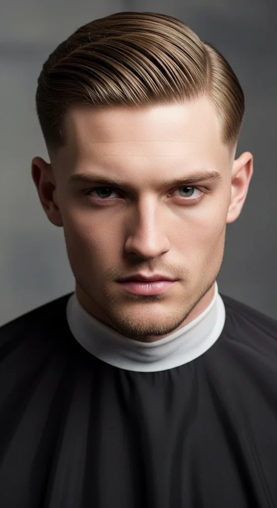 Classic Comb Over with Drop Fade