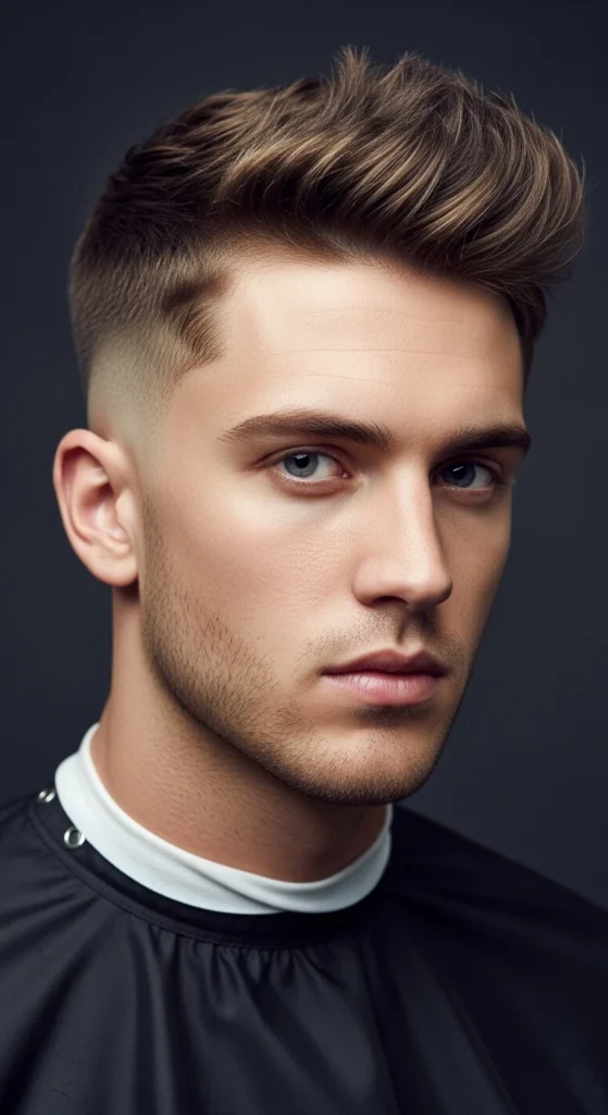 Classic Drop Fade with Textured Top