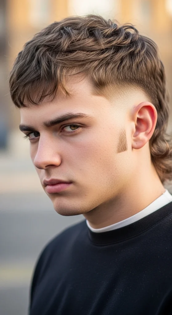 Drop Fade Mullet