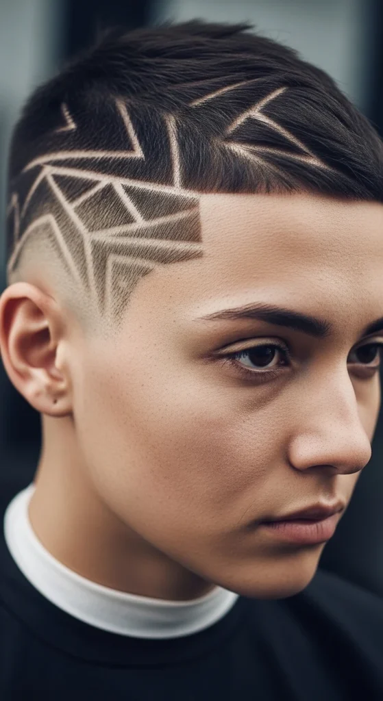 Drop Fade with Geometric Design
