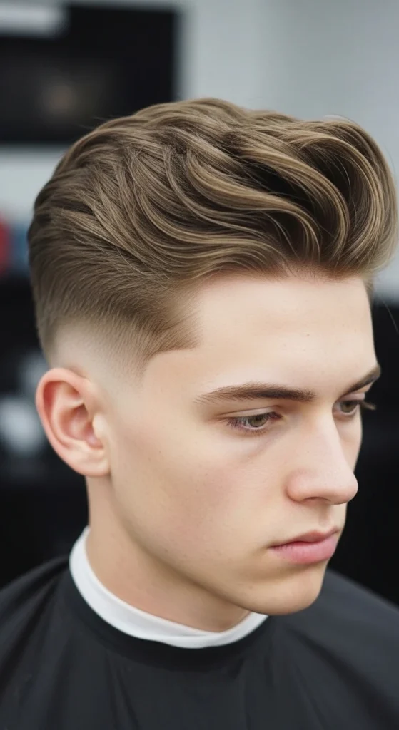 Fluffy Hair Mid Fade