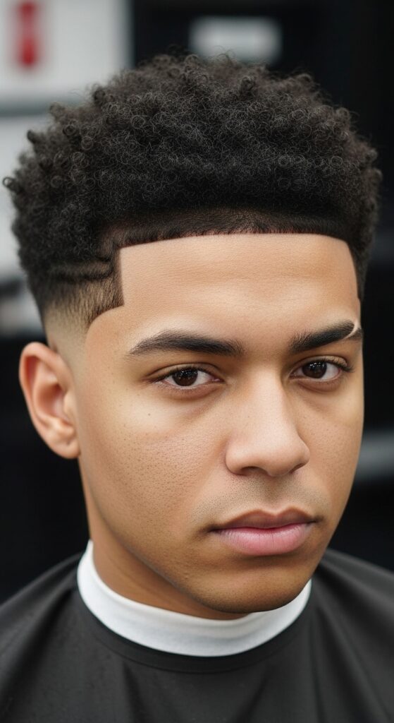 Fresh Curly Kinks with Low Taper