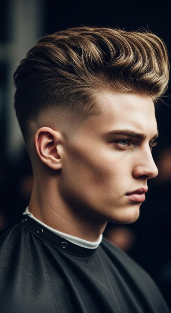 Heavily Textured Top with High Drop Fade