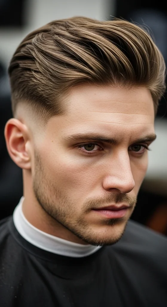 High Taper Fade Middle Part