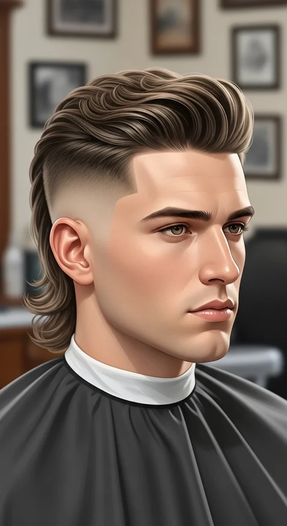 High Taper Fade Mullet