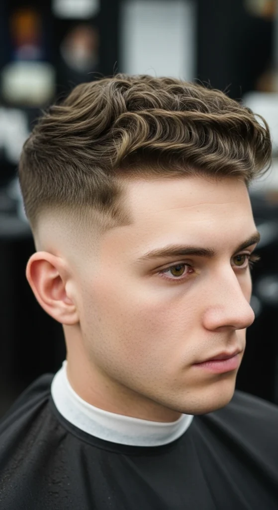 High Taper Fade Short Curly Hair