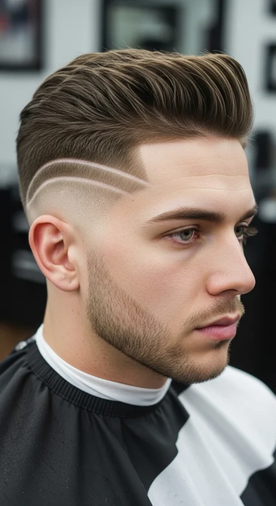 High Taper Fade with Design