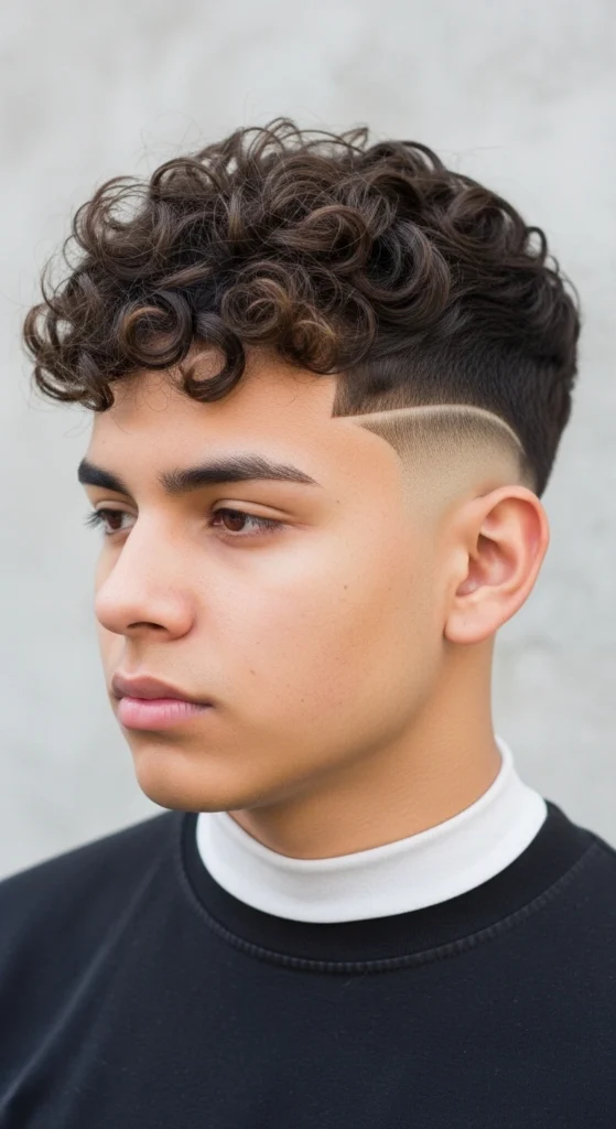 Hispanic Low Taper Fade Curly Hair