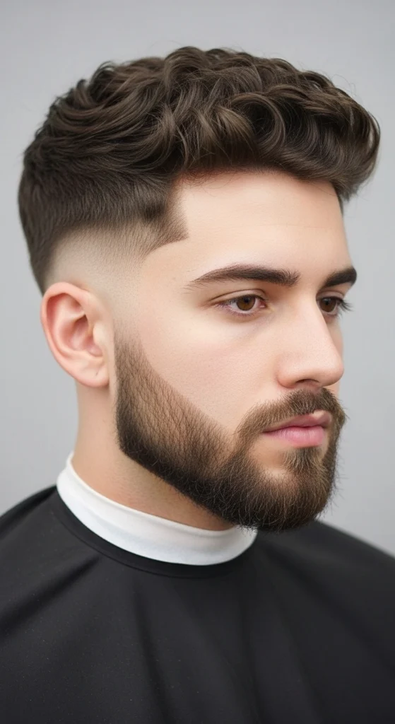 Low Taper Fade with Beard