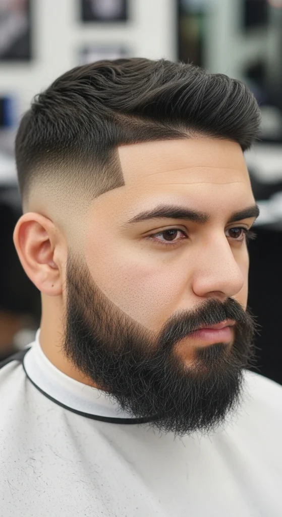 Low Taper Fade with Beard Blend