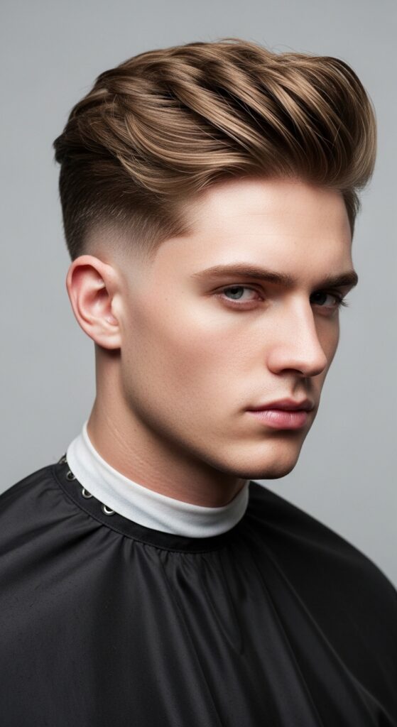 Low Taper Fade with Textured Top
