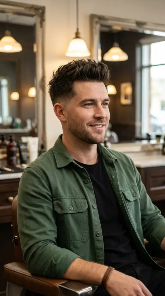 Low Taper Fade with Faux Hawk