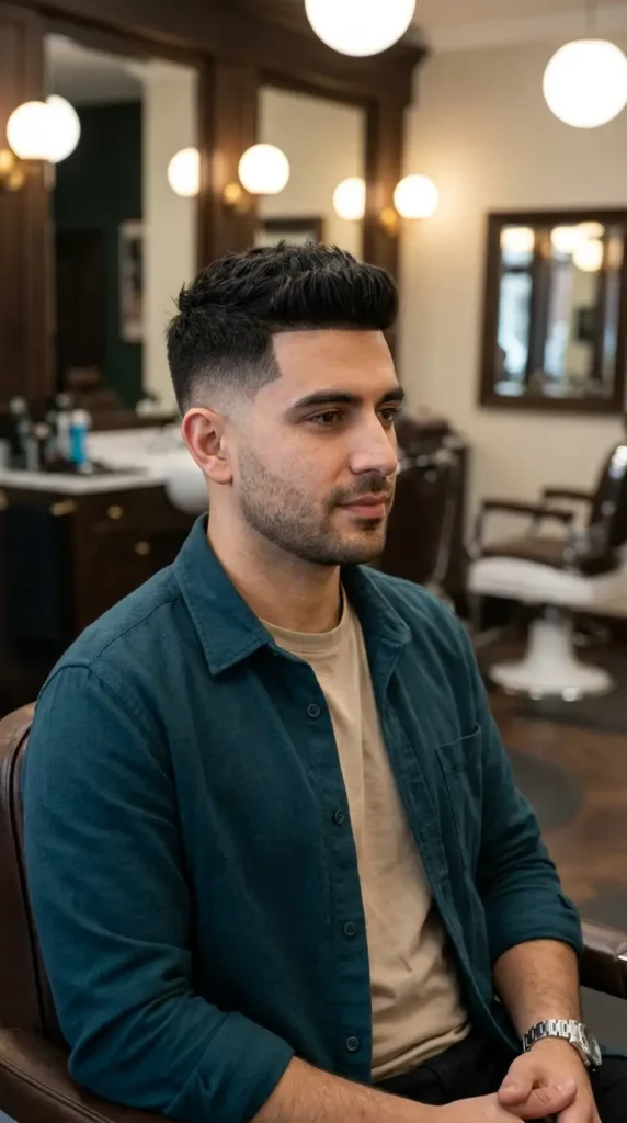 Low Taper Fade with Line Up