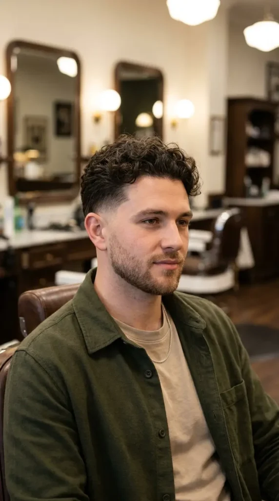 Low Taper Drop Fade Curly Hair