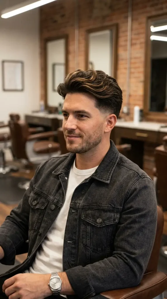 Low Taper Fade with Highlights
