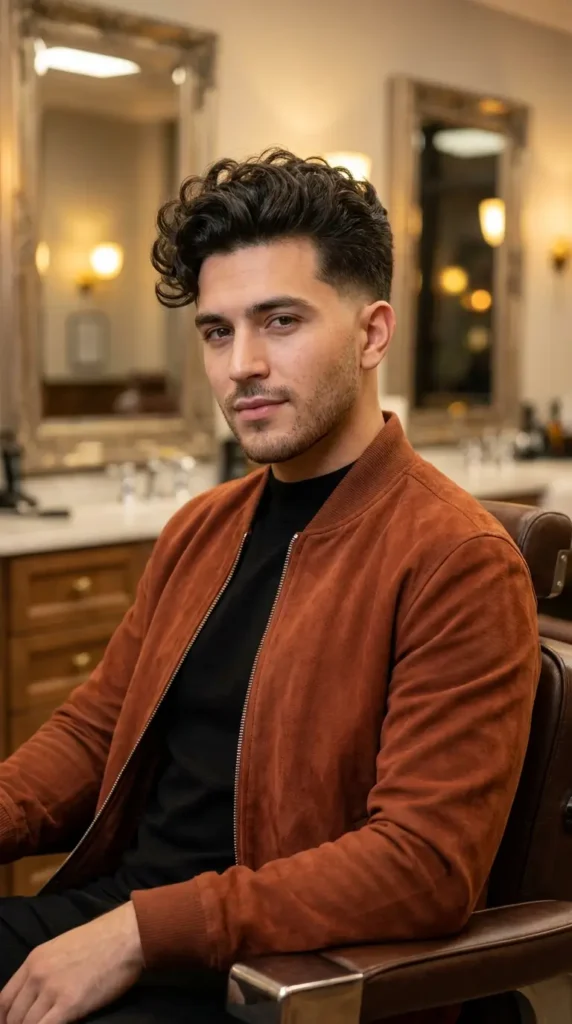 Low Taper Fade with Blowout Curls