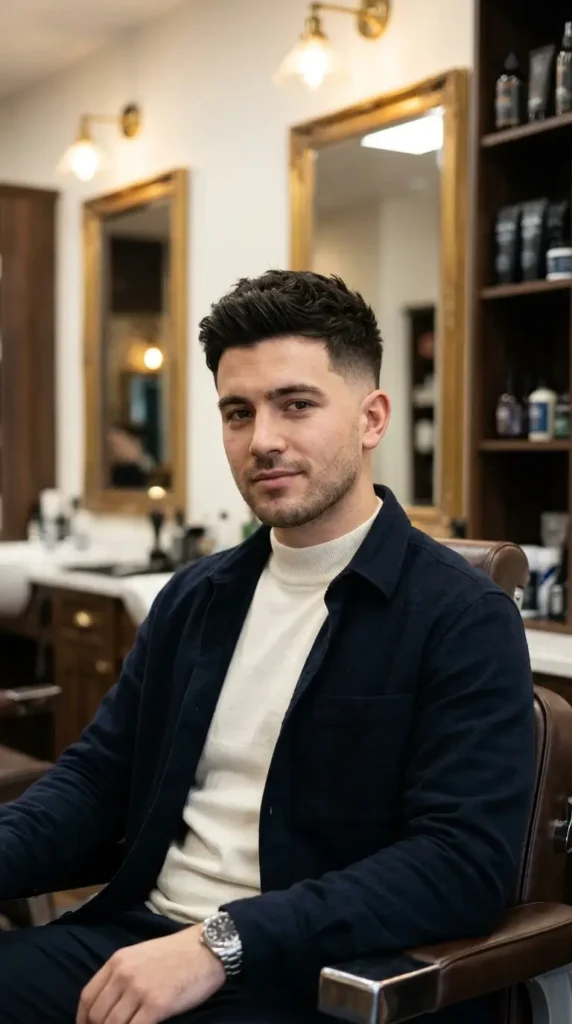 Low Taper Fade with Undercut Top