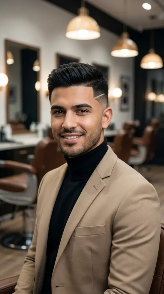 Low Taper Fade with Line Up and Design Combo