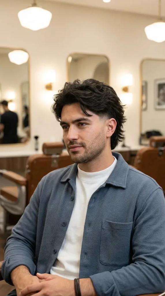 Low Taper Fade with Wolf Cut