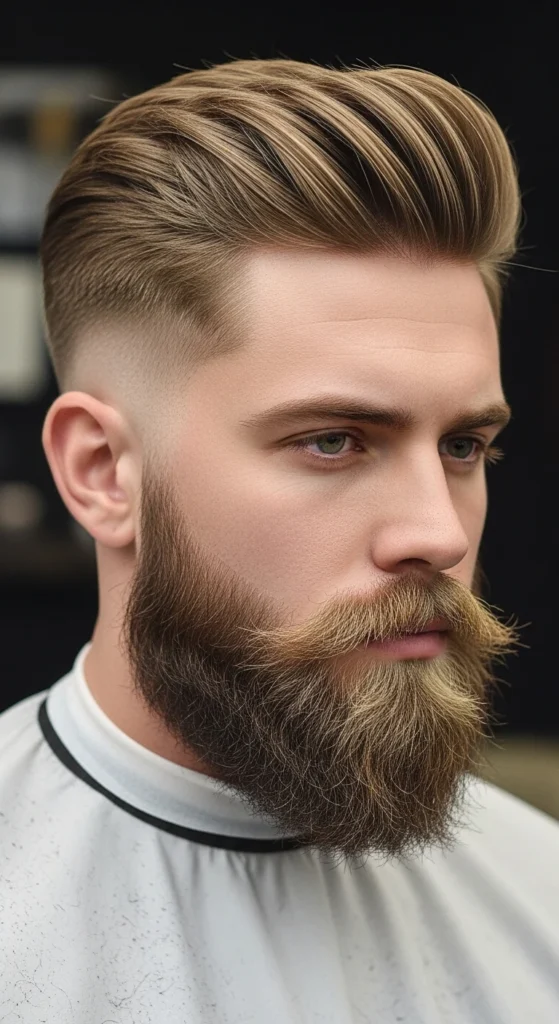 Mid Fade Blended Beard