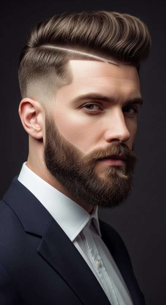 Mid Fade Disconnected Beard