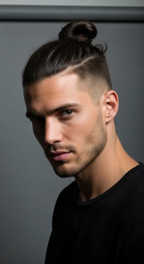 Mid Fade Man Bun