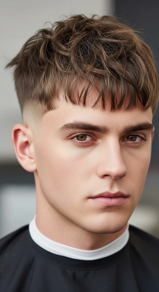 Mid Fade Messy Fringe