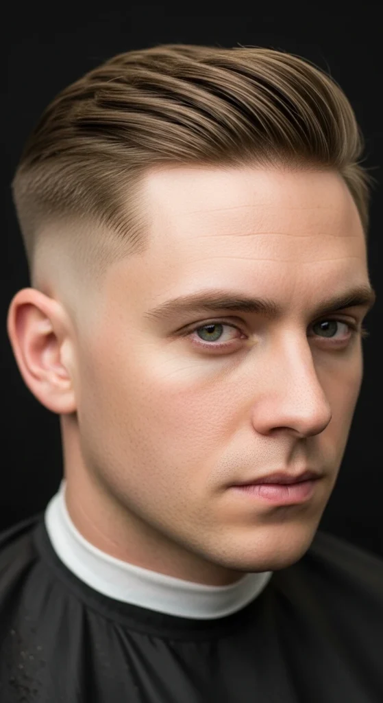 Mid Fade Straight Hair