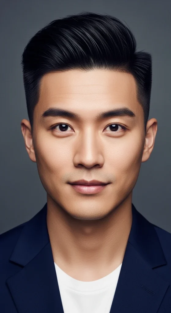 Mid Fade for Asian Hair 