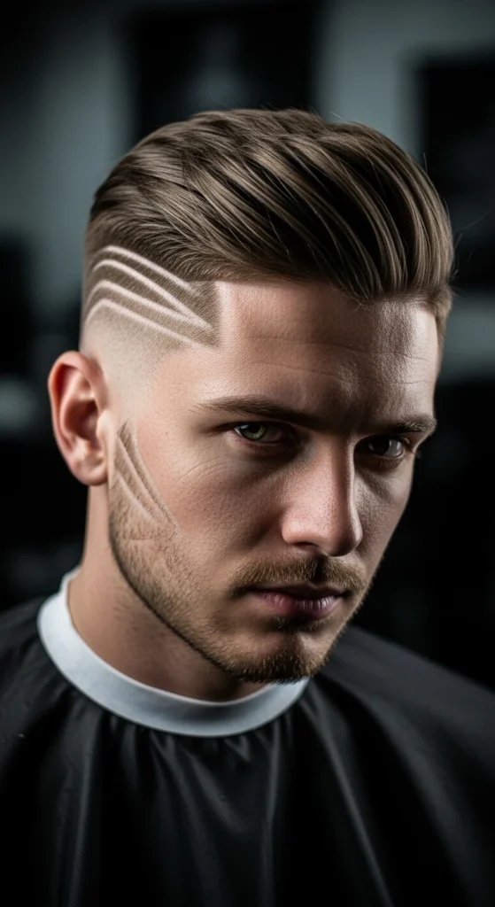 Mid Fade with Line Design