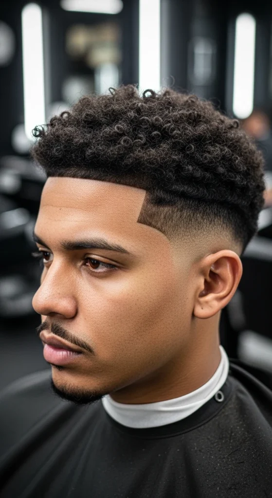 Mid Taper Fade 4C Hair