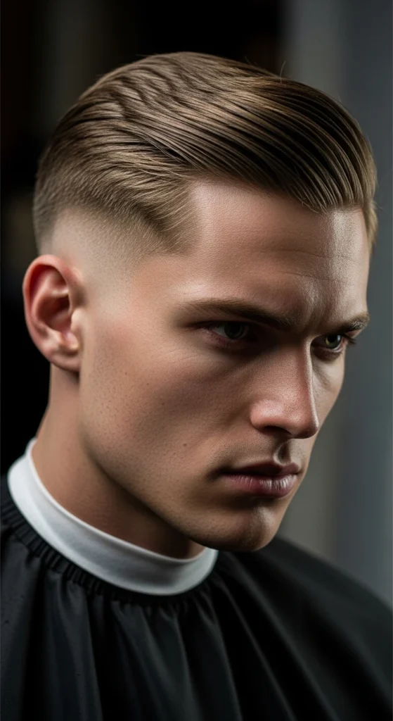 Mid Taper Fade Comb Over