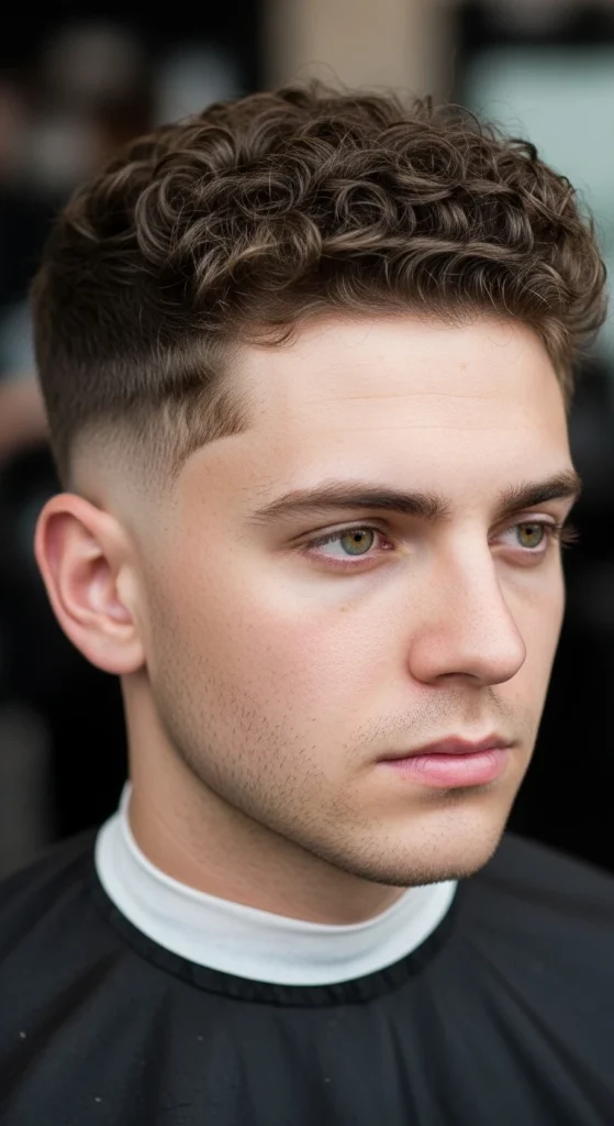 Mid Taper Fade Curly Hair