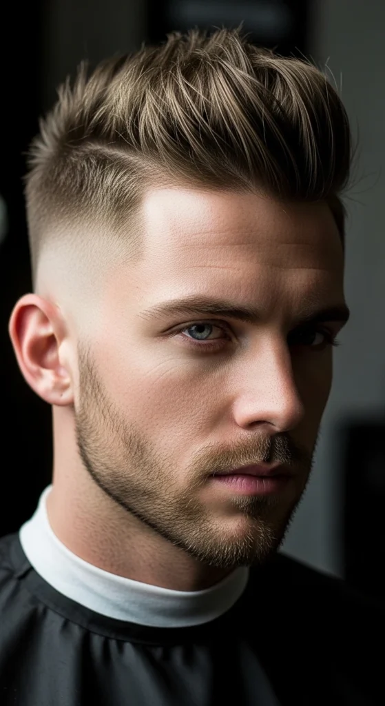 Mid Taper Fade Faux Hawk